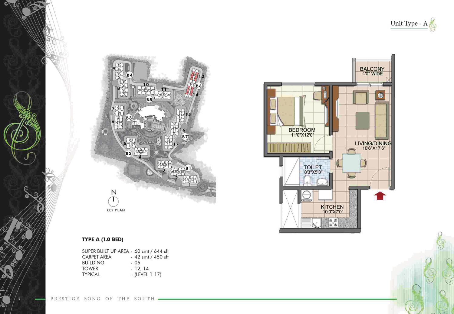 Prestige Song of the South Phase 1 Floor Plan
